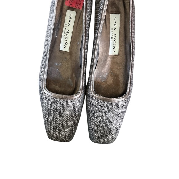 Carolina Molina Bronze Brown Block Heels Size 10 - Picture 5 of 7